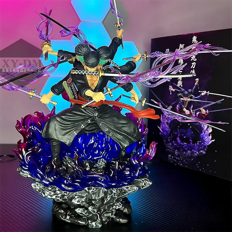Zoro Modo Ashura(35 cm)Action Figure 9 Espadas PVC