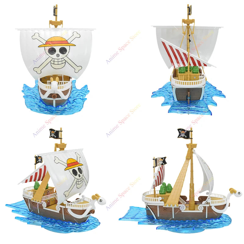 Navio Montável(18cm)do One Piece:Thousand Sunny, Going Merry