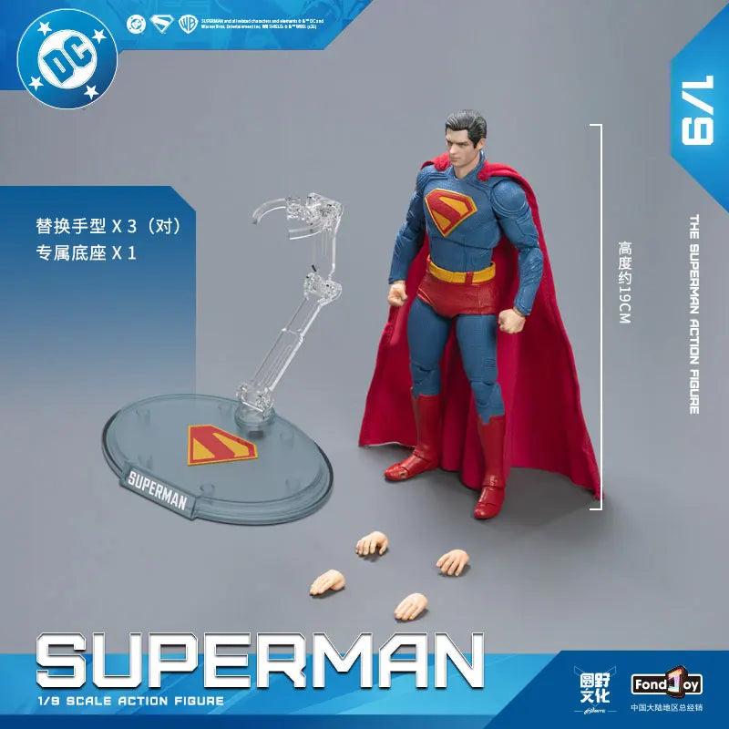 (Pré Venda)Fondjoy Toys 2025 Superman Action Figure-Filme do Superman 2025 (19cm 1/9) Action Figure DC Multiverse