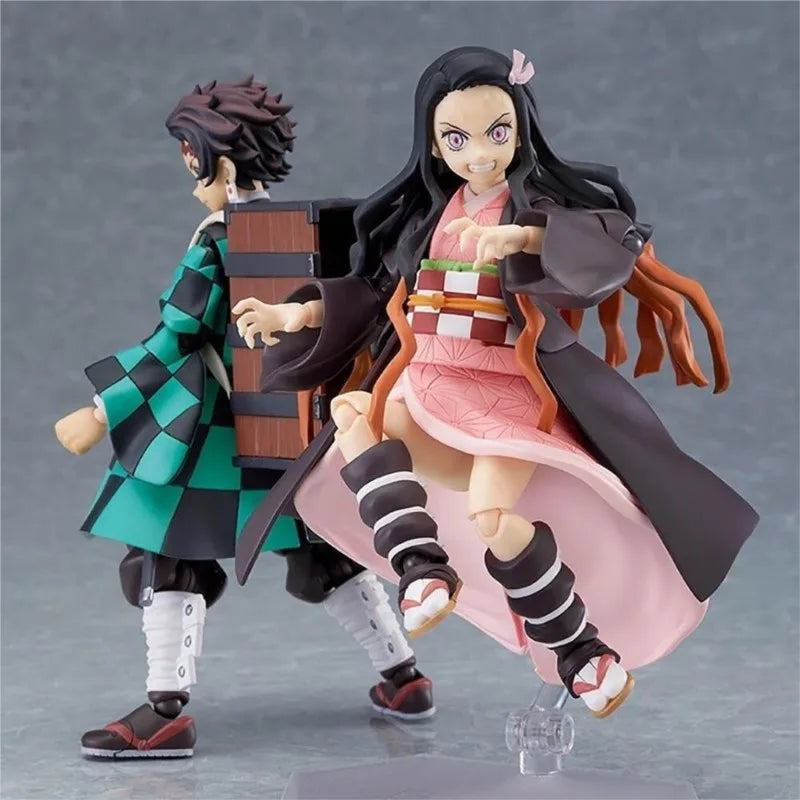 Action Figures Do Demon Slayer Kimetsu no Yaiba:Rengoku Kyoujurou,TanjirouKamado,Nezuko Kamado,Agatsuma Zenitsu