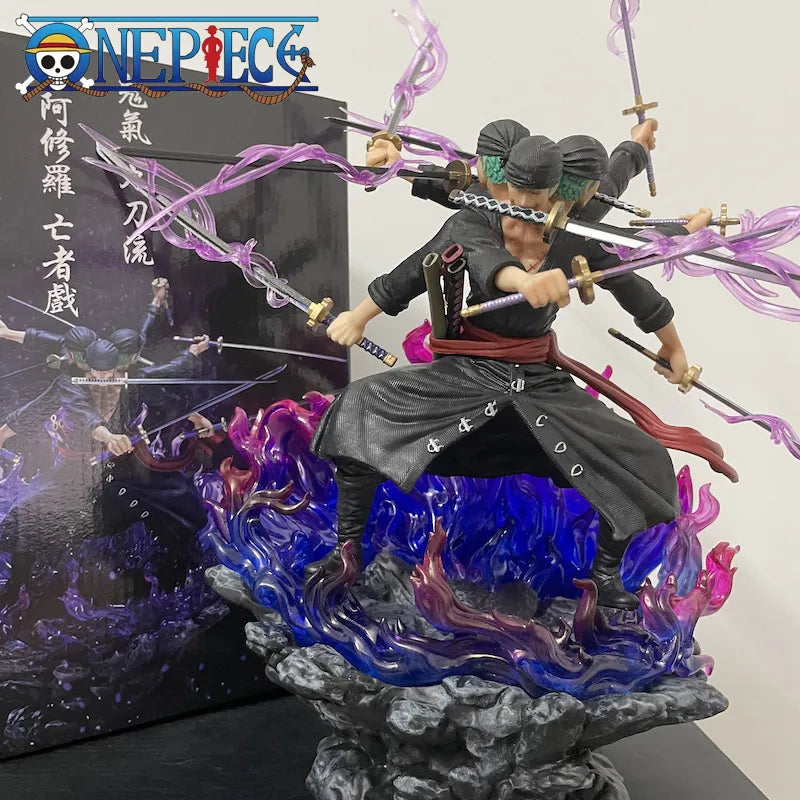 Zoro Modo Ashura(35 cm)Action Figure 9 Espadas PVC