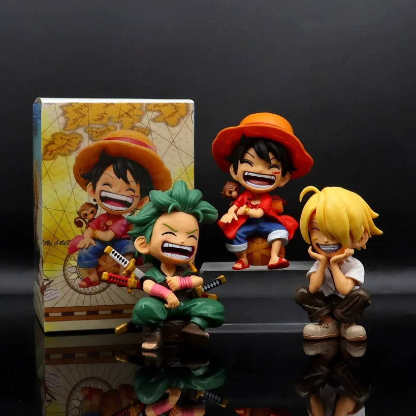 Pocket Figures One Piece-Luffy,Sanji e Zoro de 12cm