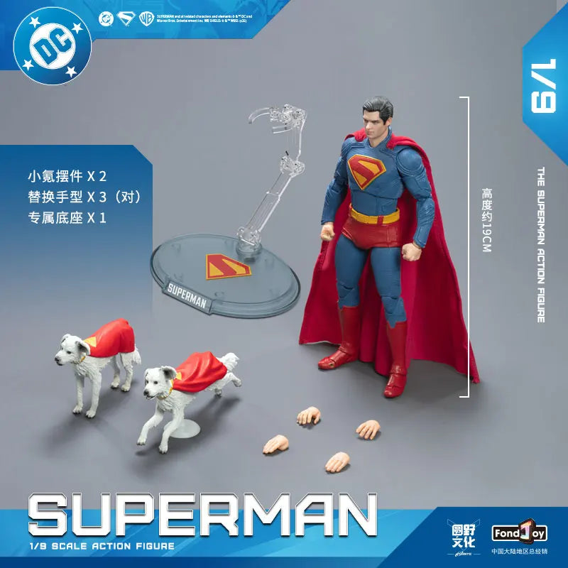 (Pré Venda)Fondjoy Toys 2025 Superman Action Figure-Filme do Superman 2025 (19cm 1/9) Action Figure DC Multiverse