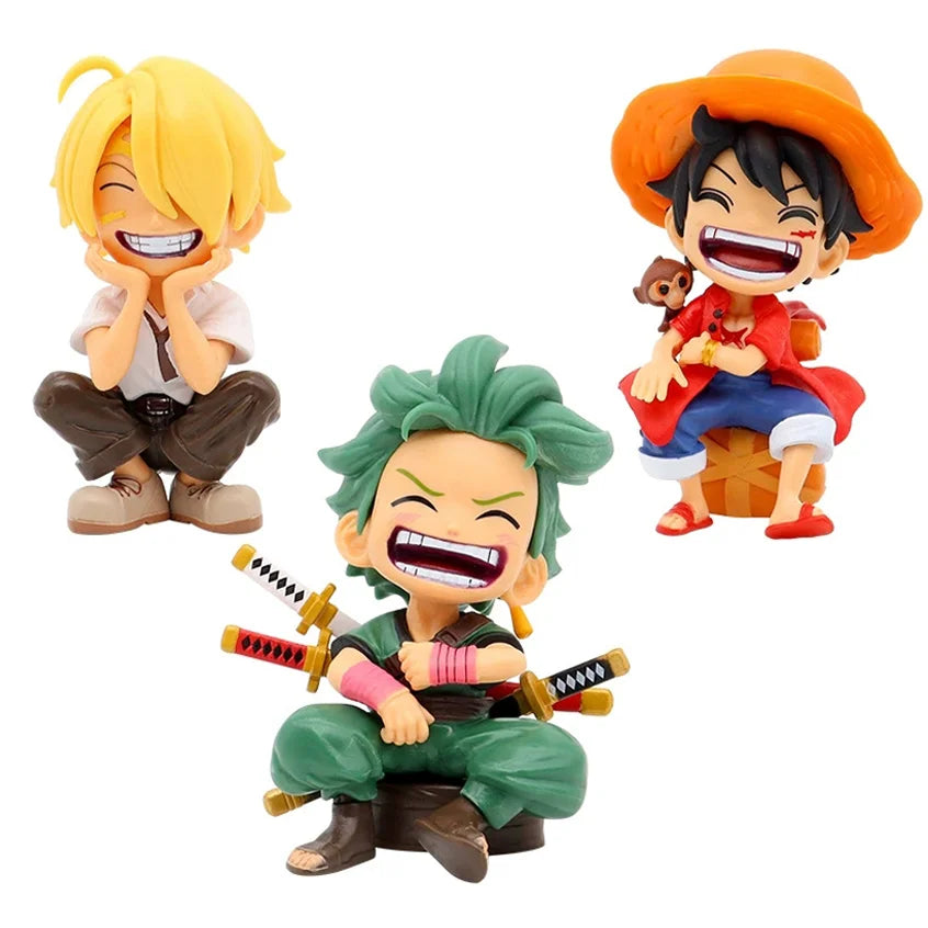 Pocket Figures One Piece-Luffy,Sanji e Zoro de 12cm