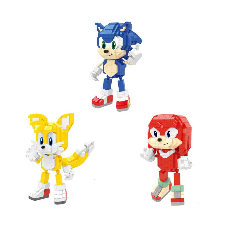 Sonic,Talis e Knuckles Brinquedo de Blocos Montáveis