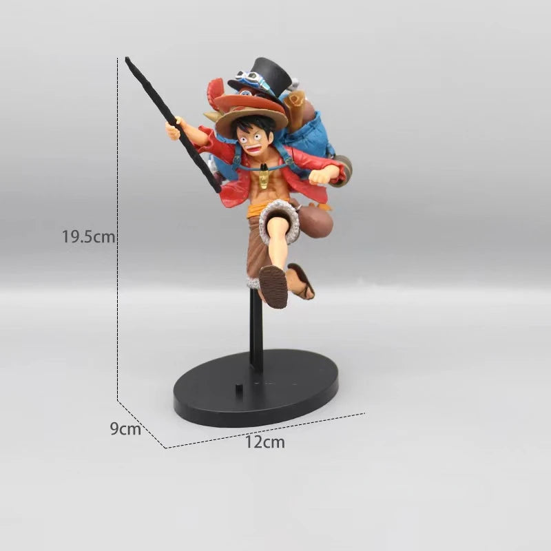 Conjunto de 3 Peças dos Irmãos do One Piece-Luffy,Sabo e Ace Super Look!!!