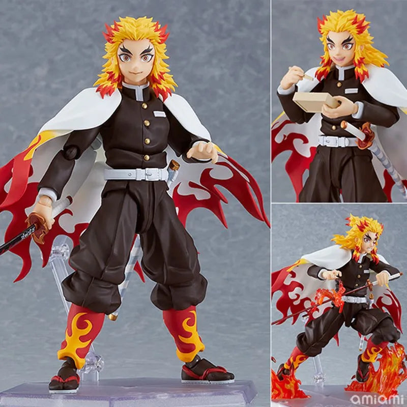 Action Figures Do Demon Slayer Kimetsu no Yaiba:Rengoku Kyoujurou,TanjirouKamado,Nezuko Kamado,Agatsuma Zenitsu