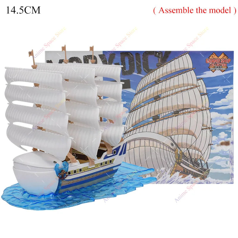 Navio Montável(18cm)do One Piece:Thousand Sunny, Going Merry
