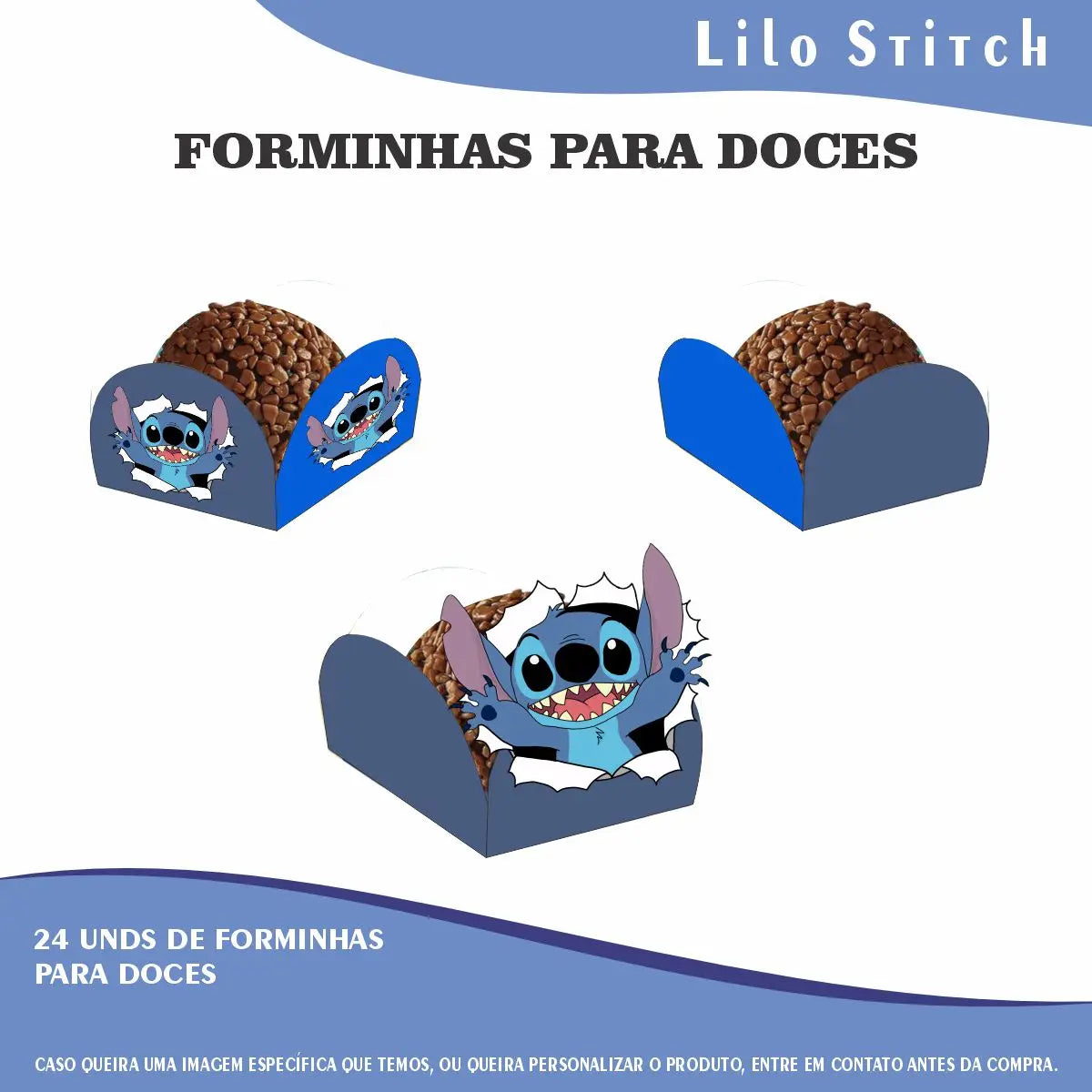 Kit Festa Fácil Decoração Prática - Lilo Stitch - 64 peças