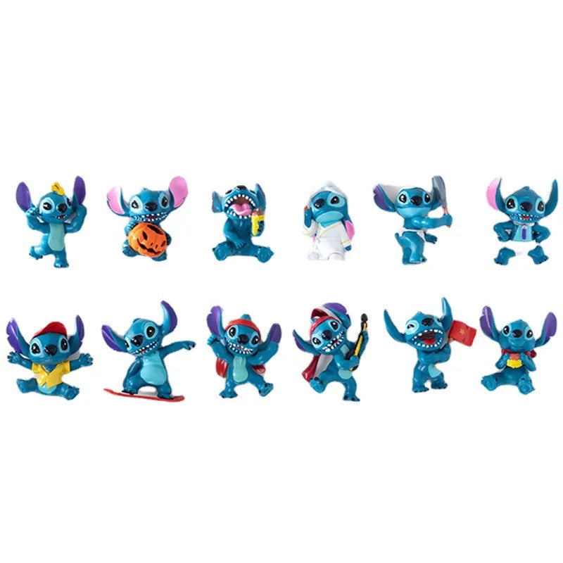 Stitch Brinquedo e Decoração de Bolo 6pcs