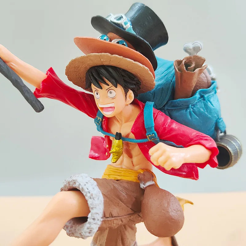 Conjunto de 3 Peças dos Irmãos do One Piece-Luffy,Sabo e Ace Super Look!!!