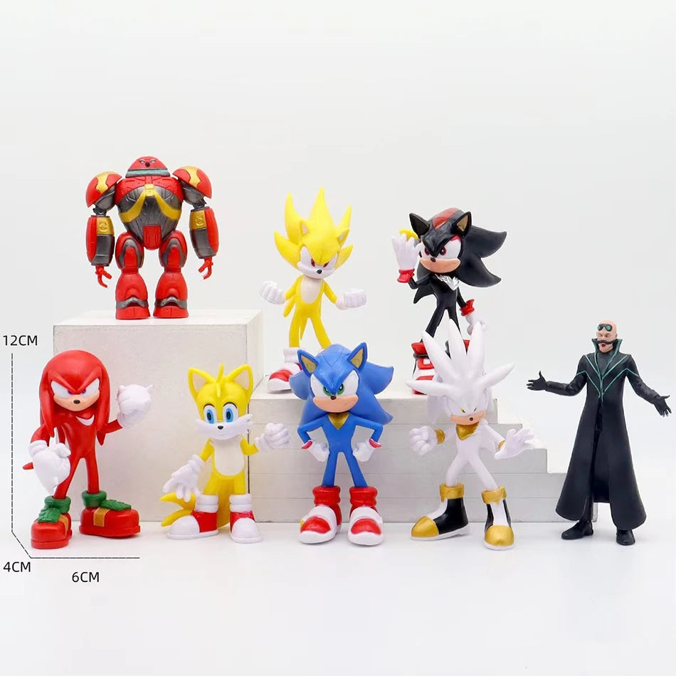 Sonic 3 O Filme-Personagens da Franquia 11 cm. Peça Unitária ou Conjunto de 8 Itens