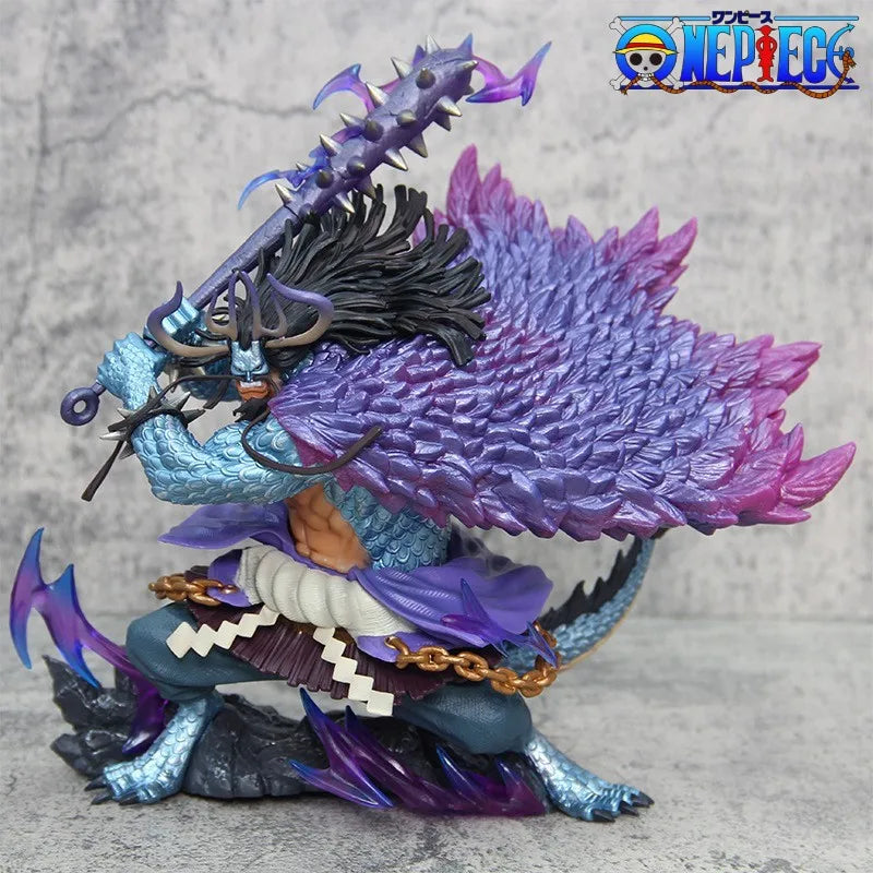 One Piece 27cm Anime Figurine Kaidou Estatueta de Colecionador Ornamentado