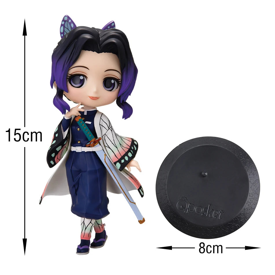 Lindos Pocket Figures do Demon Slayer:Nezuko,Tanjirou,Zenitsu,Inosuke,Kyoujurou,Muichirou 15 cm.