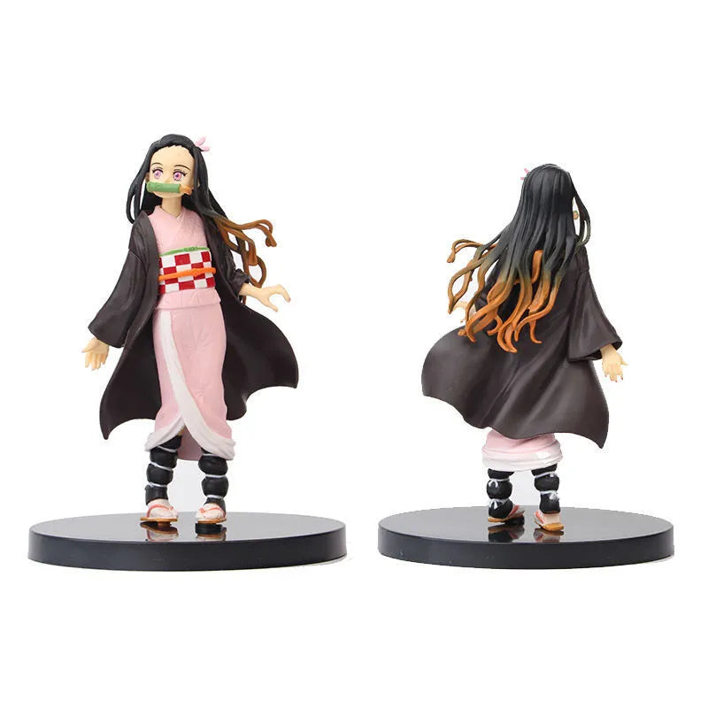 6 Peças do Demon Slayer Kimetsu no Yaiba figure Kamado,Tanjirou,Inosuke,Agatsuma,Zenitsu,Nezuko em PVC