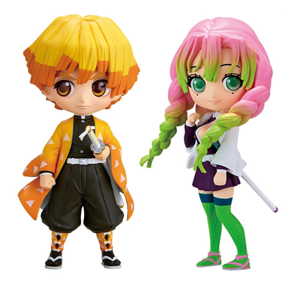 Lindos Pocket Figures do Demon Slayer:Nezuko,Tanjirou,Zenitsu,Inosuke,Kyoujurou,Muichirou 15 cm.