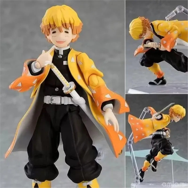 Action Figures Do Demon Slayer Kimetsu no Yaiba:Rengoku Kyoujurou,TanjirouKamado,Nezuko Kamado,Agatsuma Zenitsu