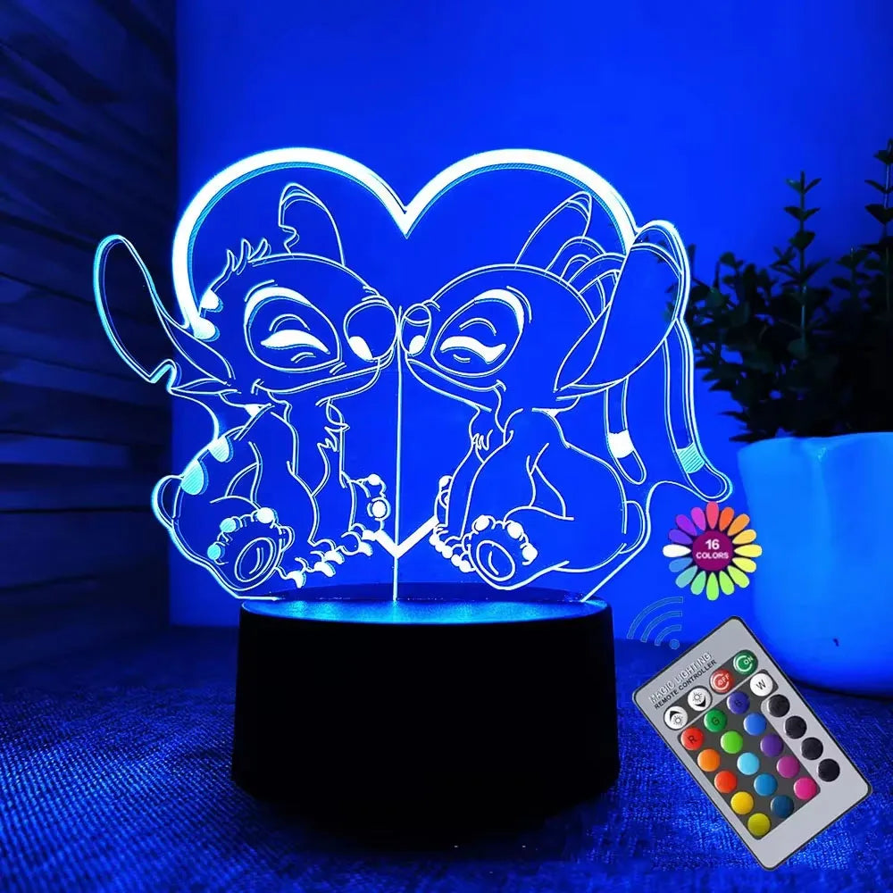 Luminária do Stitch com Controle Smart para mudança de pigmentação