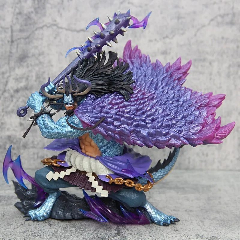 One Piece 27cm Anime Figurine Kaidou Estatueta de Colecionador Ornamentado