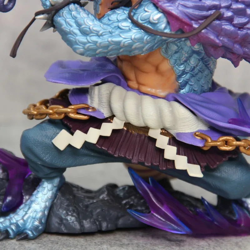 One Piece 27cm Anime Figurine Kaidou Estatueta de Colecionador Ornamentado