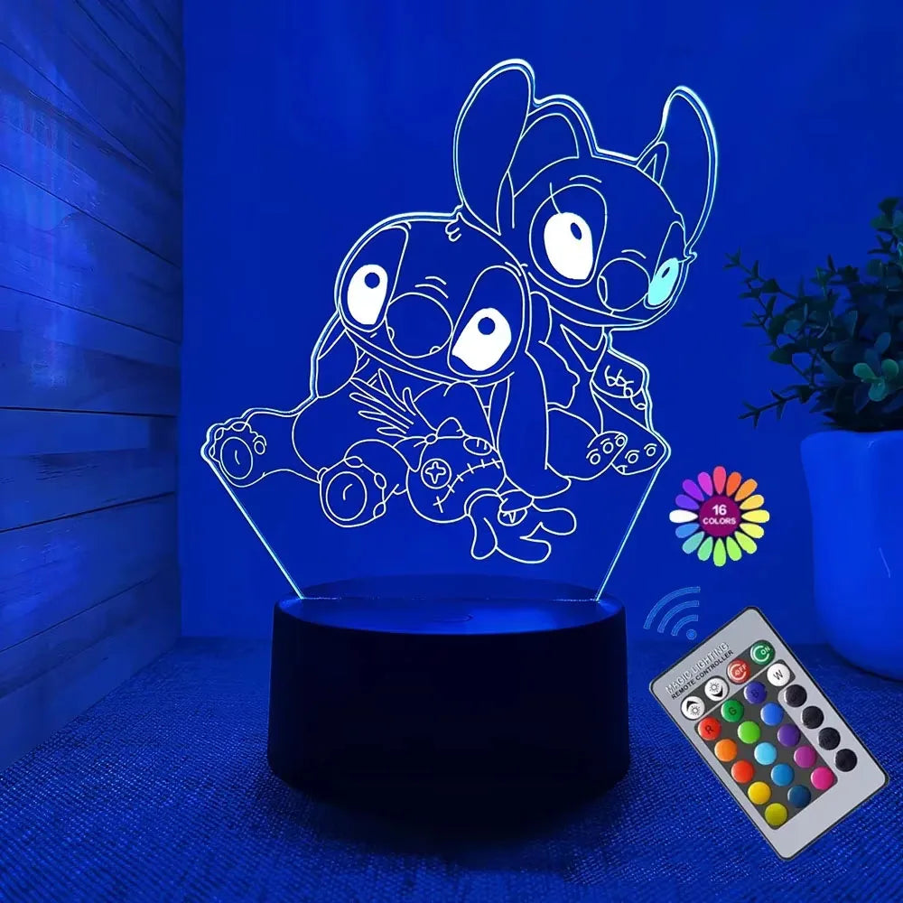 Luminária do Stitch com Controle Smart para mudança de pigmentação
