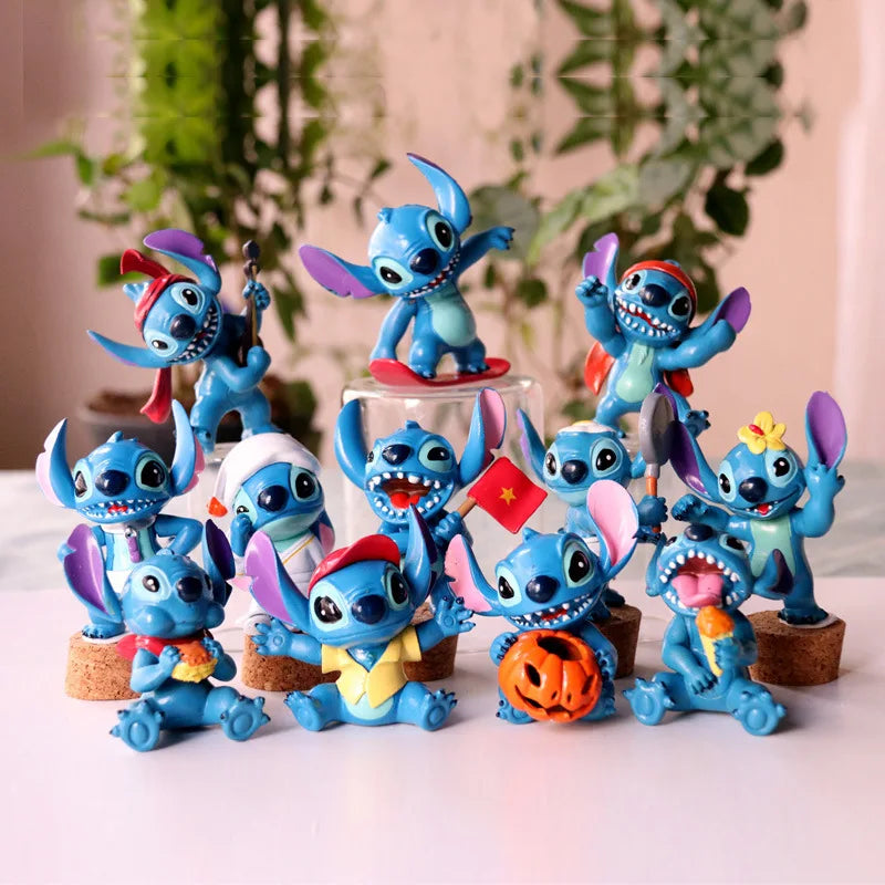 Stitch Brinquedo e Decoração de Bolo 6pcs