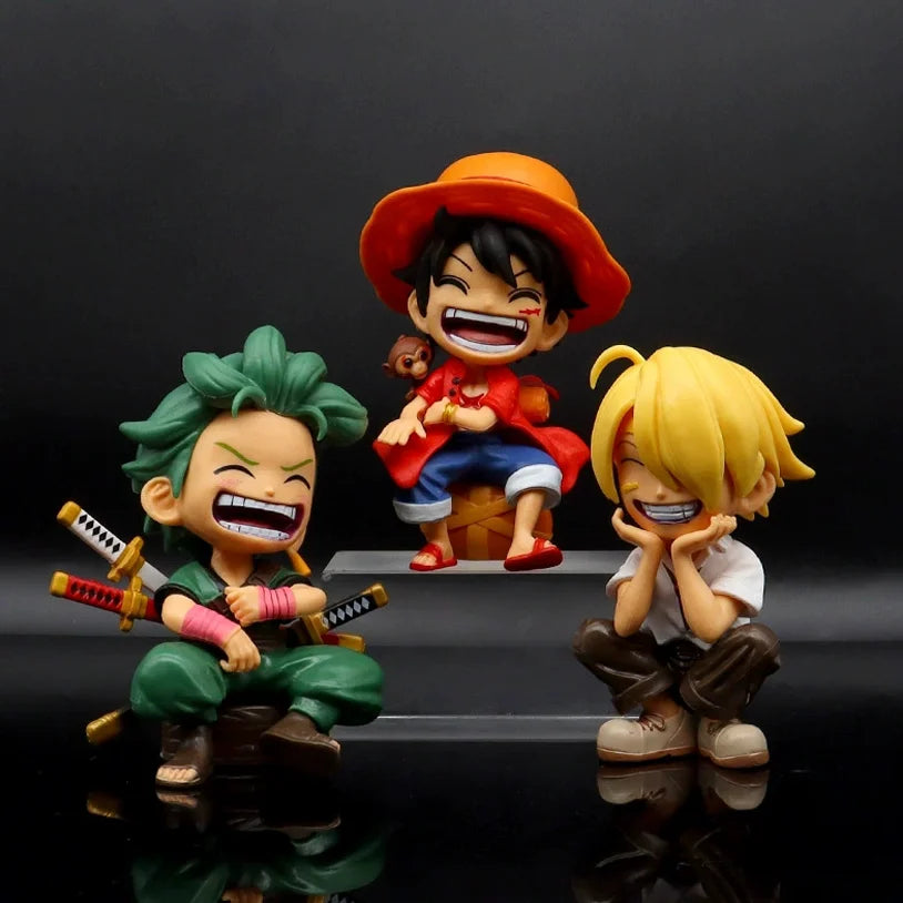 Pocket Figures One Piece-Luffy,Sanji e Zoro de 12cm