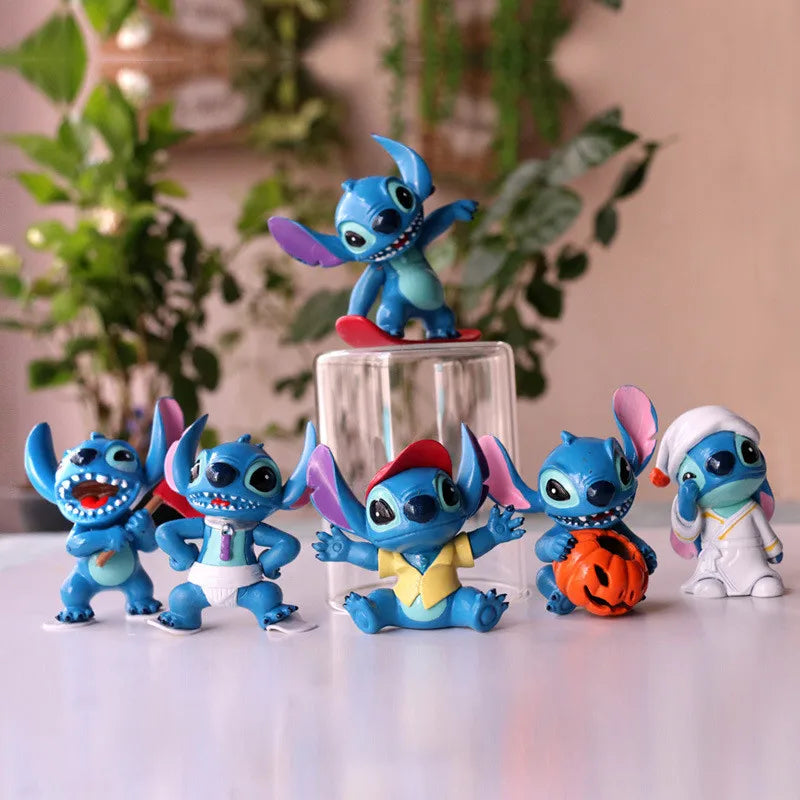 Stitch Brinquedo e Decoração de Bolo 6pcs