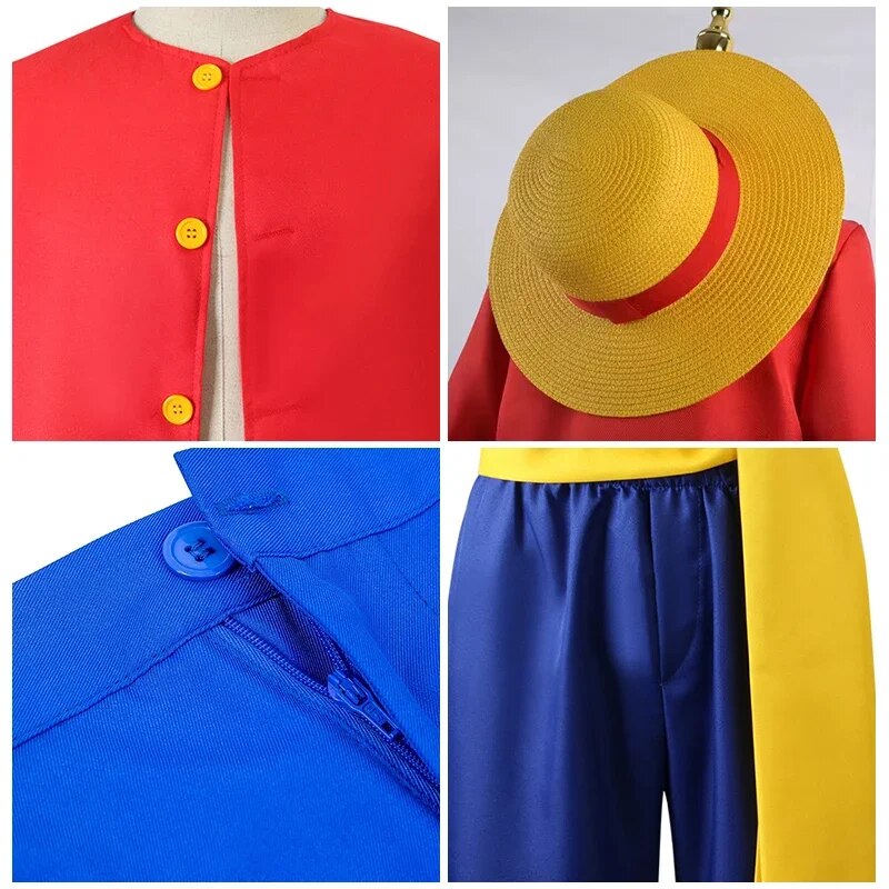 Roupa do Monkey D.Luffy Cosplay Infantil e Adulto