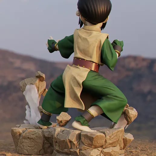 Diorama Toph-O Último Mestre do Ar
