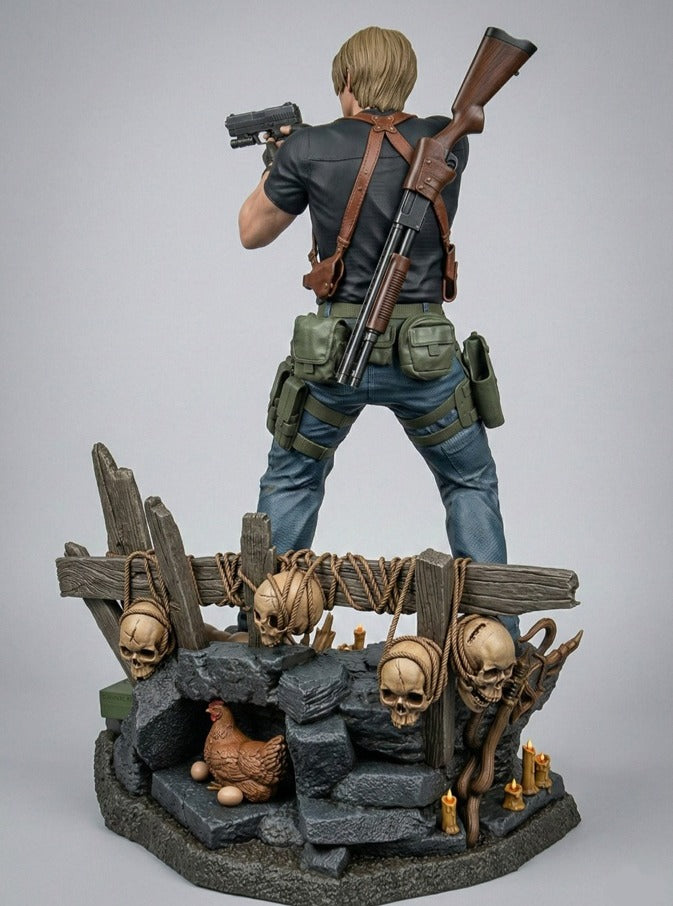 Diorama Resident Evil 4 Remake-Leon S.Kennedy+El Salvador+Ganado
