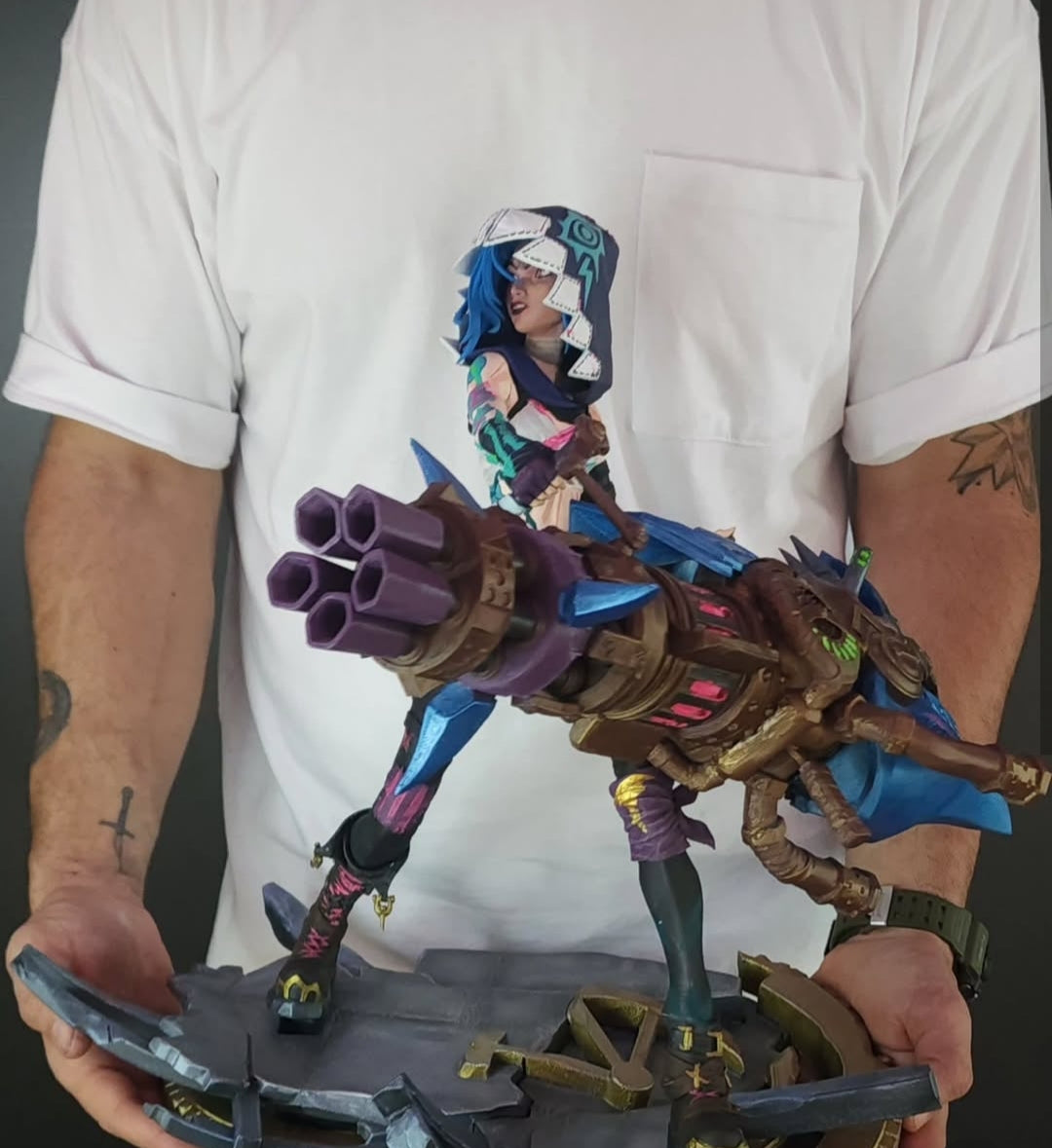 League of Legends - Jinx por Impressão 3D