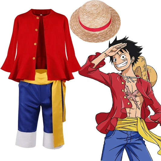 Roupa do Monkey D.Luffy Cosplay Infantil e Adulto