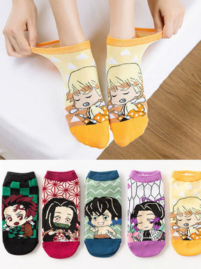 Meias Do Demon Slayer Kimetsu No Yaiba 5 Peças