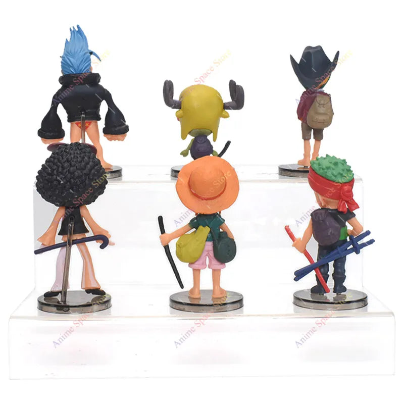 One Piece Anime- 6 Peças!Set:Luffy, Chopper, Sanji, Zoro, Franky, Brook!!!