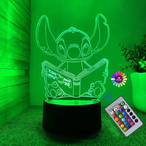 Luminária do Stitch com Controle Smart para mudança de pigmentação