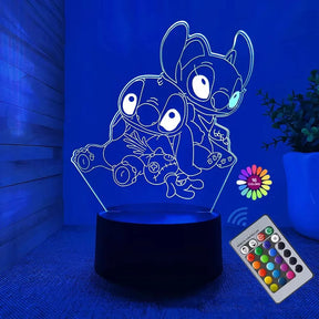 Luminária do Stitch com Controle Smart para mudança de pigmentação
