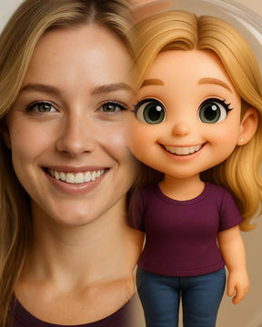 Chibis 3D Cartoon-Criado a partir das suas fotos!