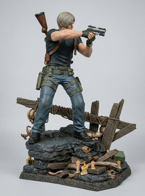 Diorama Resident Evil 4 Remake-Leon S.Kennedy+El Salvador+Ganado
