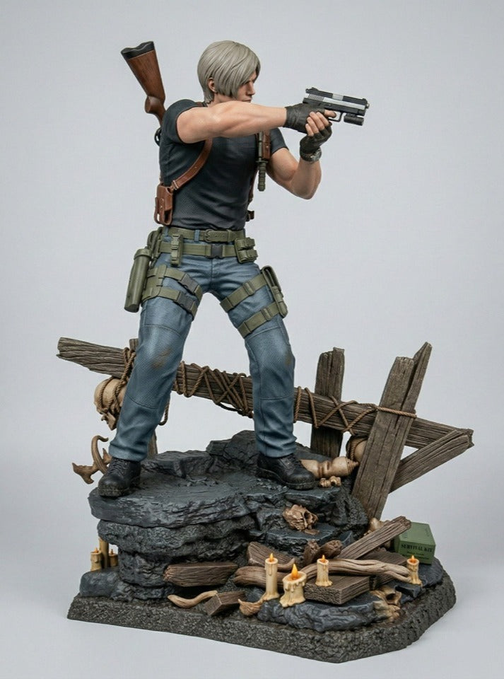 Diorama Resident Evil 4 Remake-Leon S.Kennedy+El Salvador+Ganado
