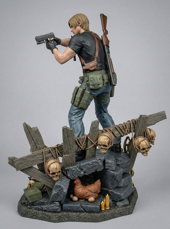 Diorama Resident Evil 4 Remake-Leon S.Kennedy+El Salvador+Ganado