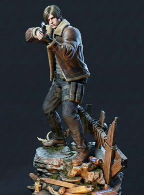 Diorama Resident Evil 4 Remake-Leon S.Kennedy+El Salvador+Ganado